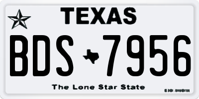 TX license plate BDS7956