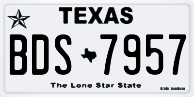 TX license plate BDS7957