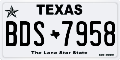 TX license plate BDS7958