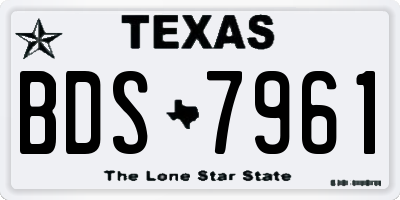 TX license plate BDS7961