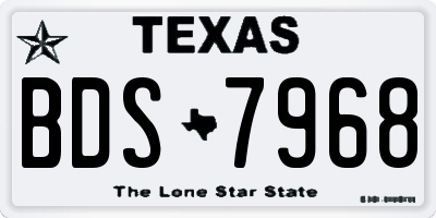 TX license plate BDS7968