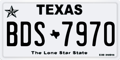 TX license plate BDS7970