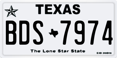 TX license plate BDS7974