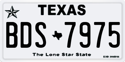 TX license plate BDS7975