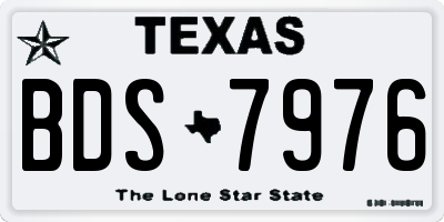 TX license plate BDS7976
