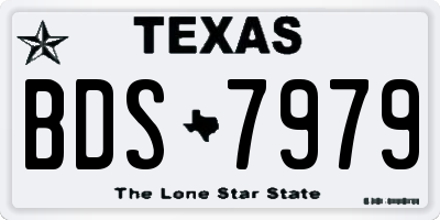 TX license plate BDS7979
