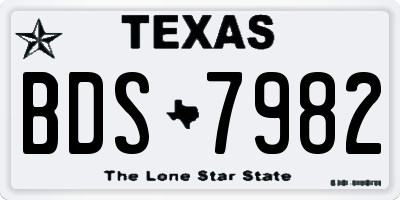 TX license plate BDS7982