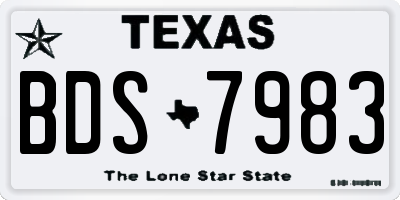 TX license plate BDS7983