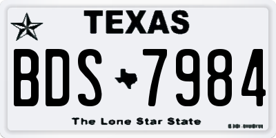 TX license plate BDS7984