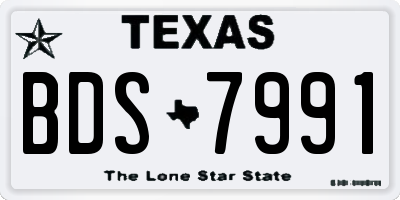 TX license plate BDS7991