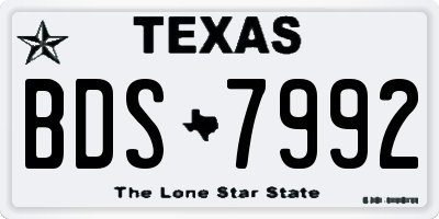 TX license plate BDS7992