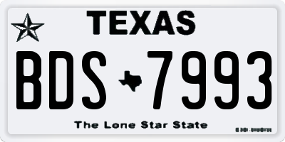 TX license plate BDS7993
