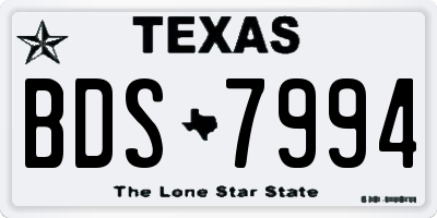 TX license plate BDS7994