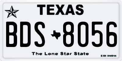 TX license plate BDS8056
