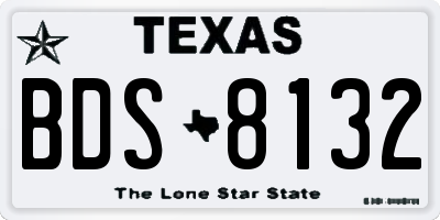 TX license plate BDS8132