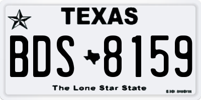 TX license plate BDS8159