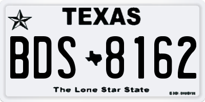 TX license plate BDS8162