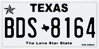 TX license plate BDS8164