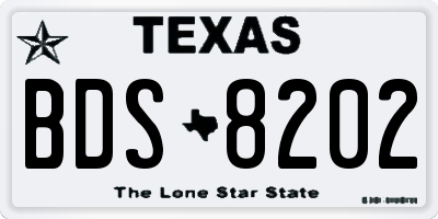 TX license plate BDS8202