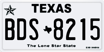 TX license plate BDS8215
