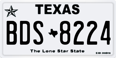 TX license plate BDS8224