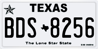 TX license plate BDS8256