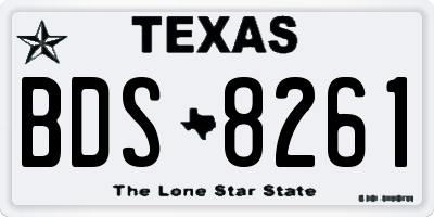 TX license plate BDS8261
