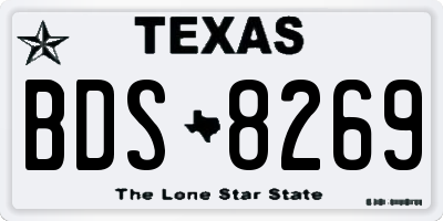 TX license plate BDS8269