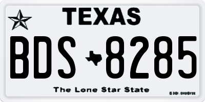 TX license plate BDS8285
