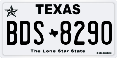 TX license plate BDS8290