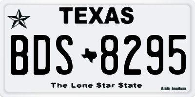 TX license plate BDS8295