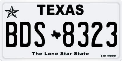 TX license plate BDS8323