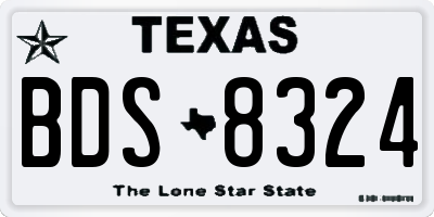 TX license plate BDS8324