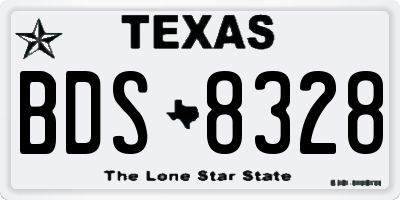 TX license plate BDS8328