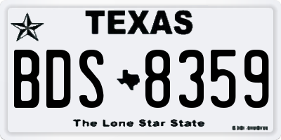 TX license plate BDS8359