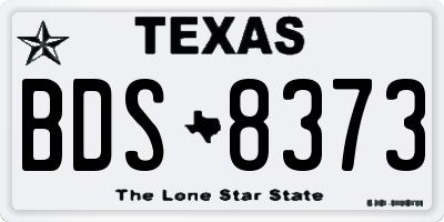 TX license plate BDS8373