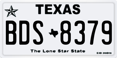 TX license plate BDS8379