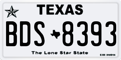 TX license plate BDS8393