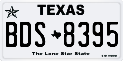 TX license plate BDS8395