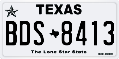 TX license plate BDS8413