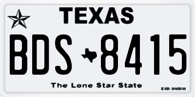 TX license plate BDS8415