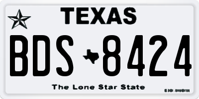TX license plate BDS8424