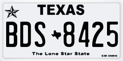 TX license plate BDS8425