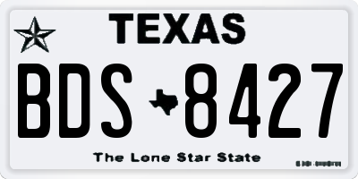TX license plate BDS8427