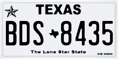 TX license plate BDS8435
