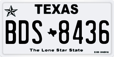 TX license plate BDS8436