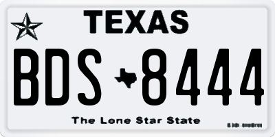 TX license plate BDS8444