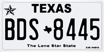 TX license plate BDS8445