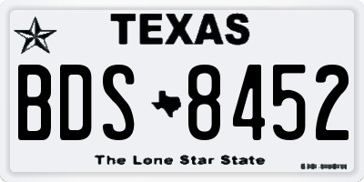 TX license plate BDS8452