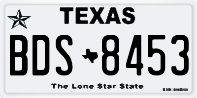 TX license plate BDS8453